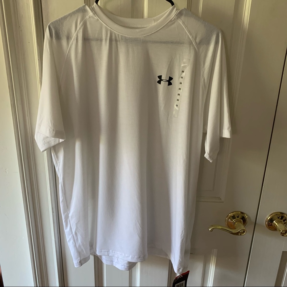 NWT Mens UNDER ARMOUR White Heatgear UA TECH Tee Size Medium